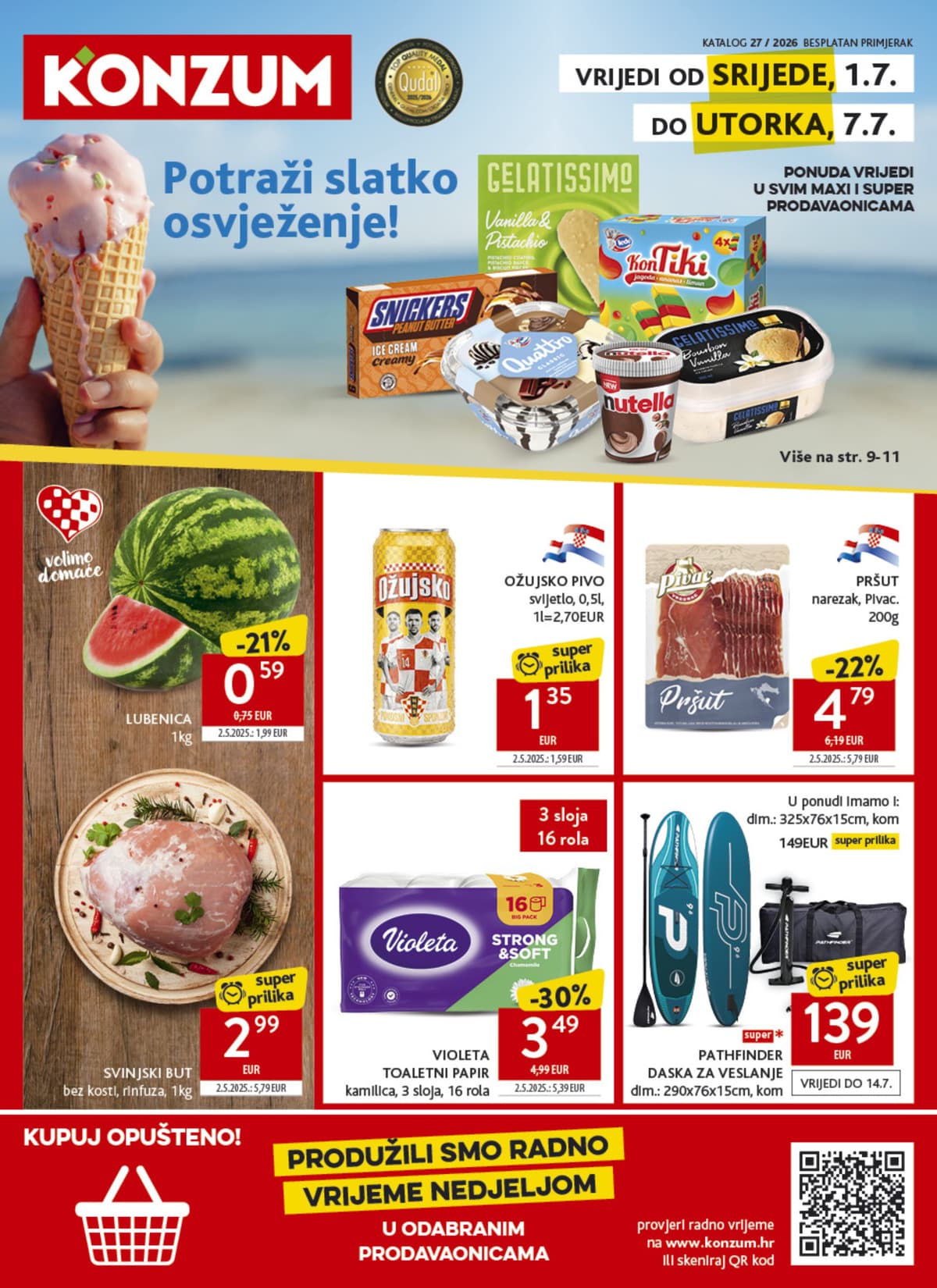 Stranica 1. Konzum kataloga - Tjedna Akcija od 01.07.2026