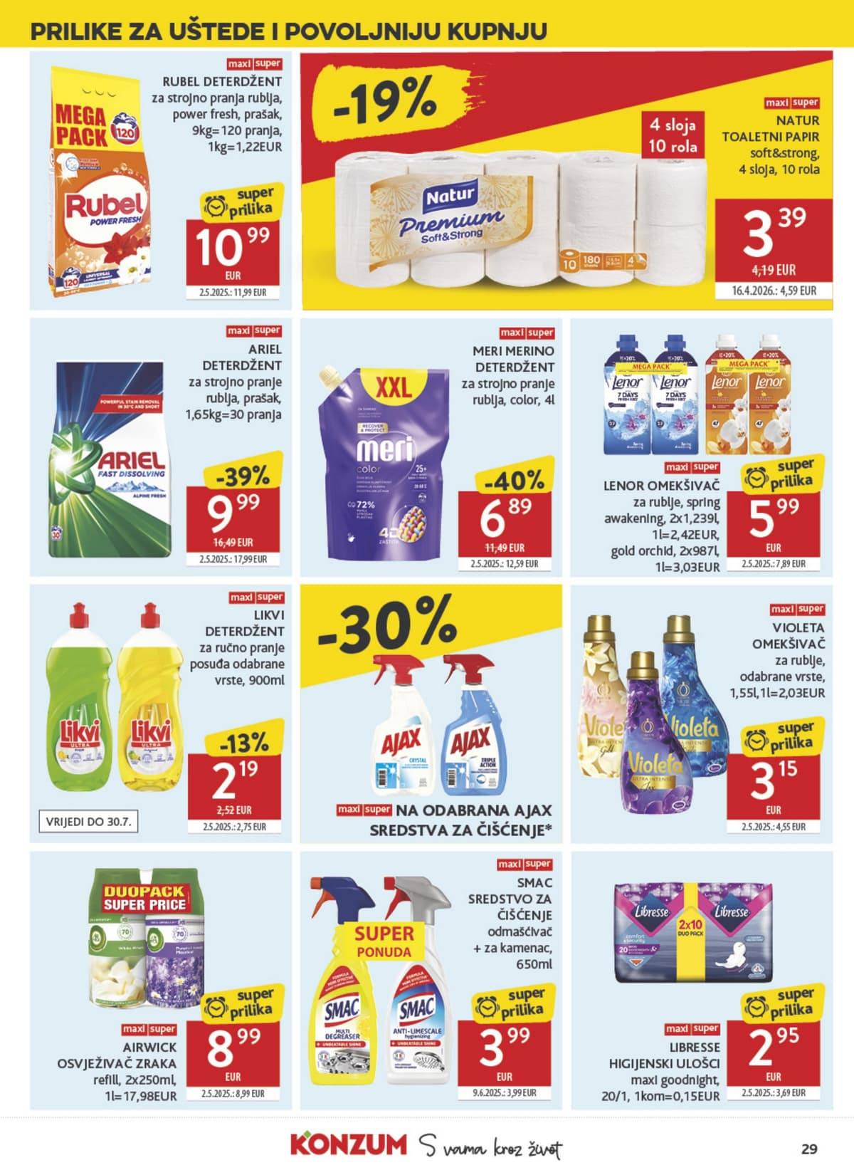 Stranica 29. Konzum kataloga - Tjedna Akcija od 16.07.2026