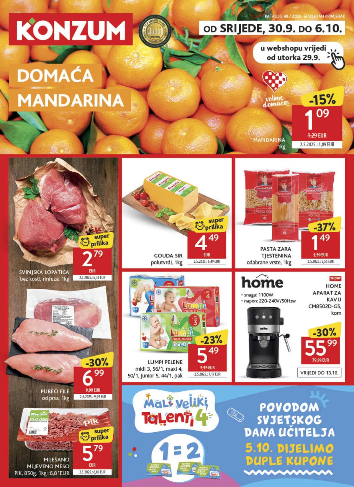 Stranica 1. Konzum kataloga - Tjedna Akcija od 16.10.2026.