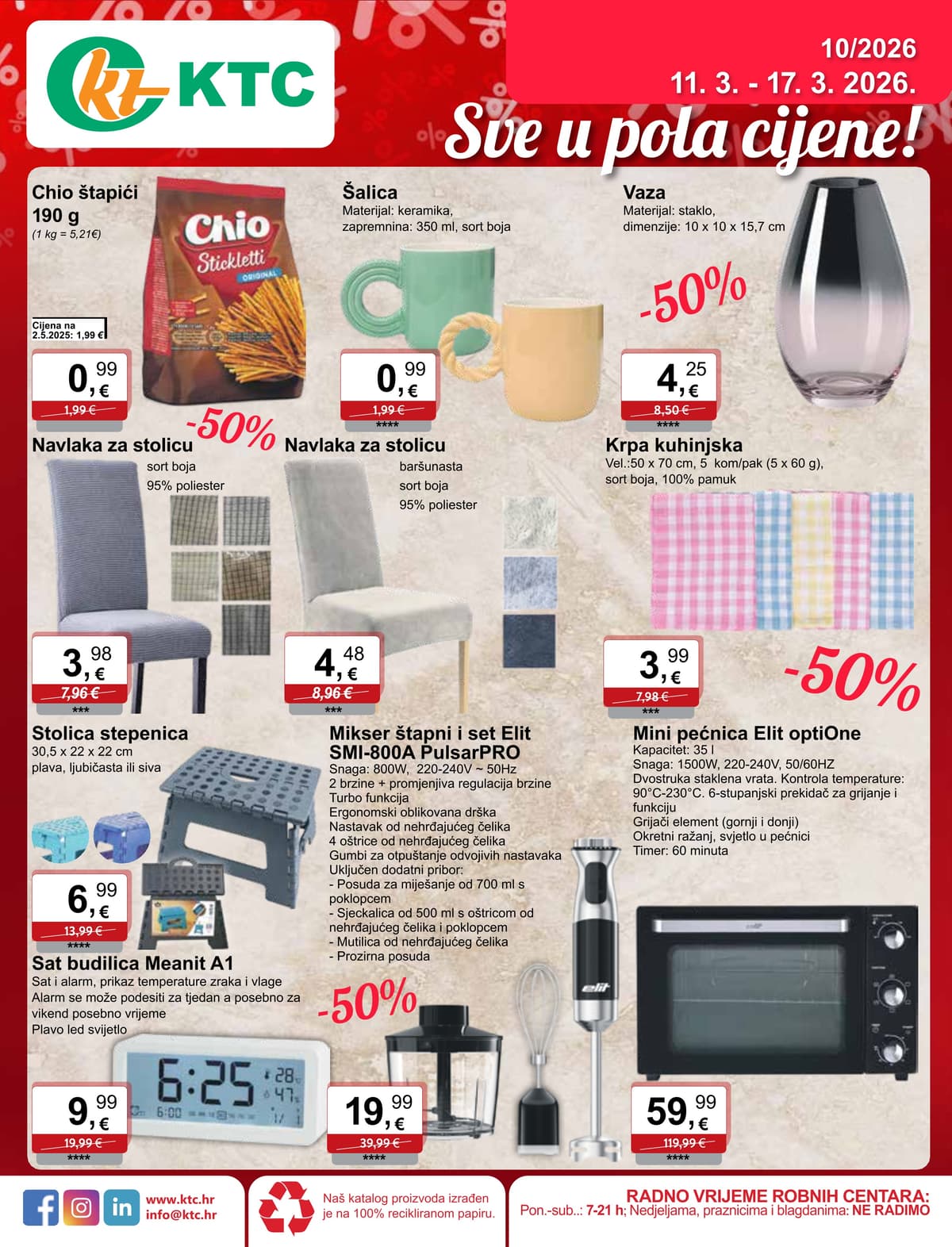 Stranica 1. KTC kataloga - Sve u Pola Cijene od 15.03.2026.