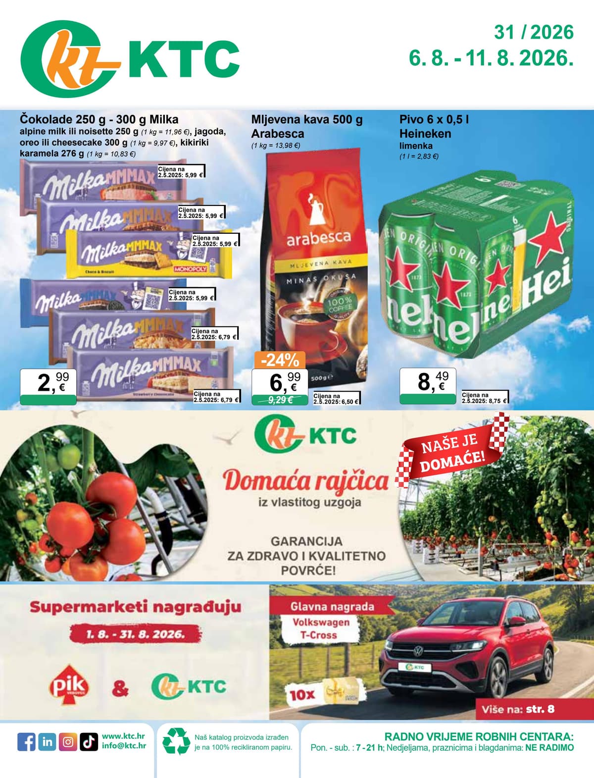 Stranica 1. KTC kataloga - Tjedna Akcija od 03.08.2026.
