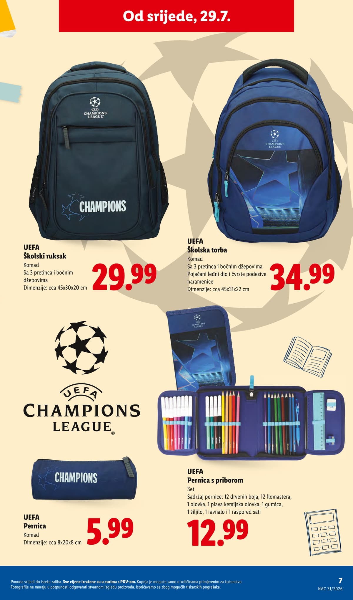 Stranica 7. Lidl kataloga - Sve za Školu od 27.07.2026.