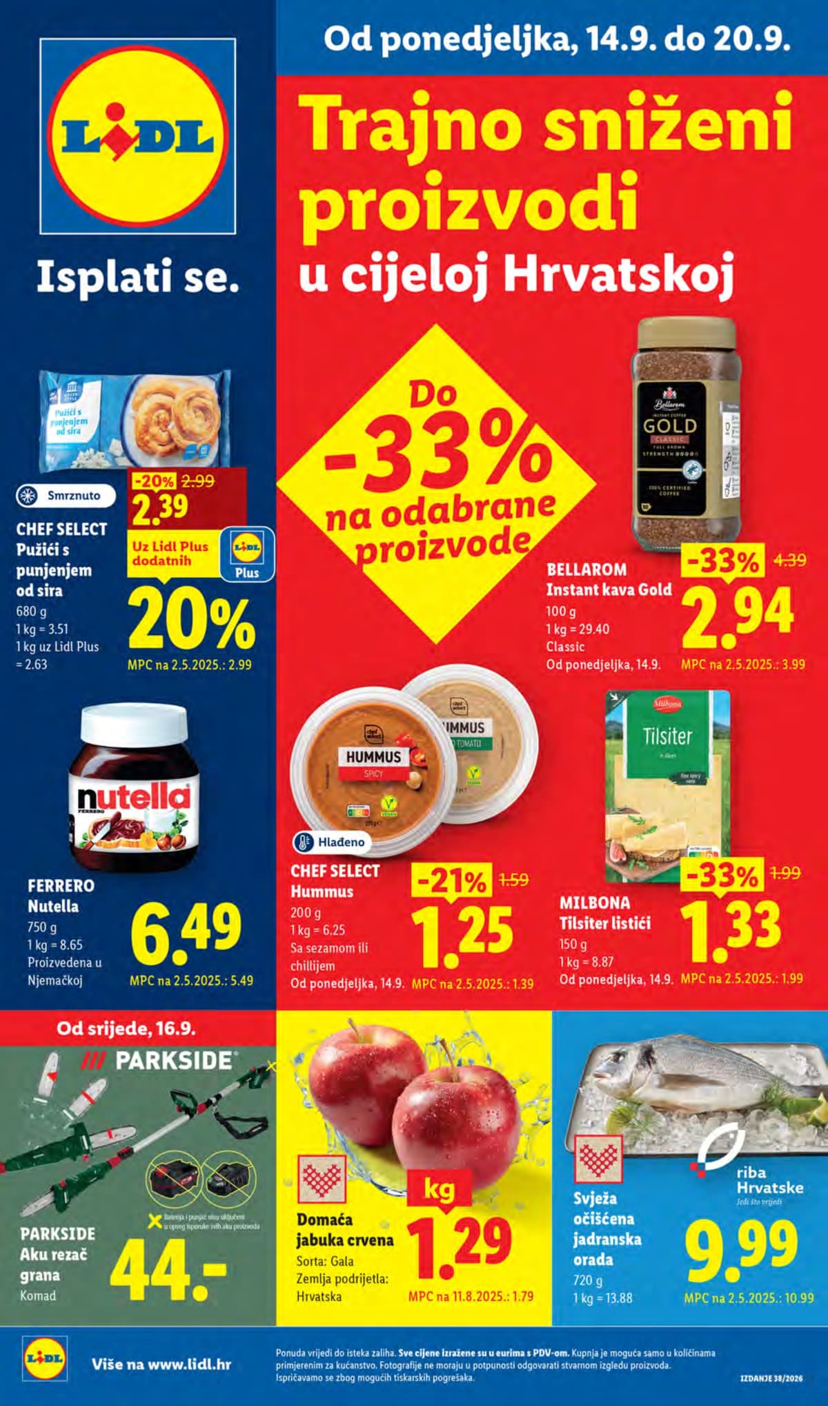 Stranica 1. Lidl kataloga - Tjedna Akcija od 17.09.2026.
