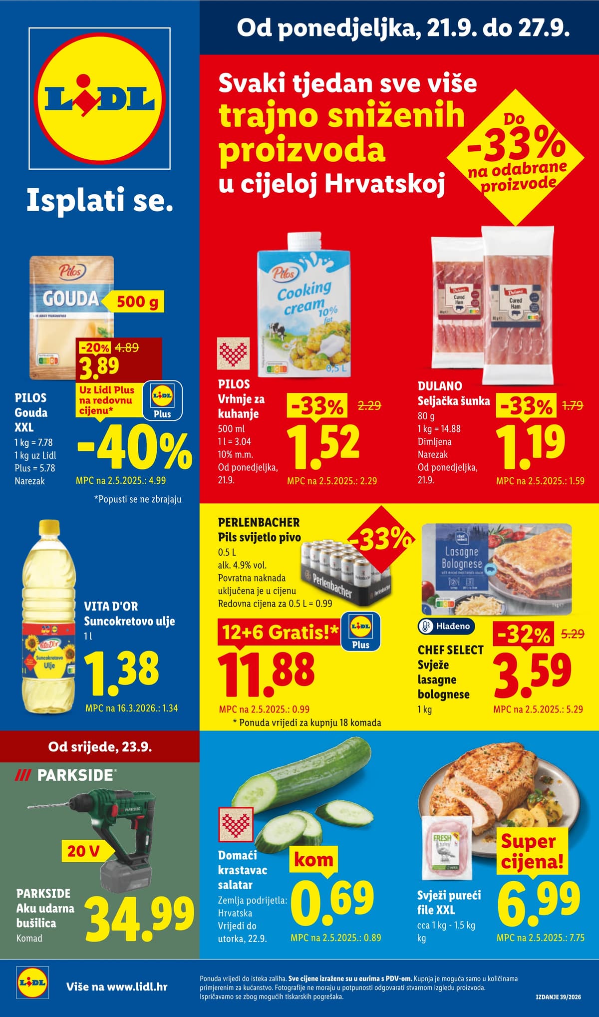 Stranica 1. Lidl kataloga - Tjedna Akcija od 17.09.2026.
