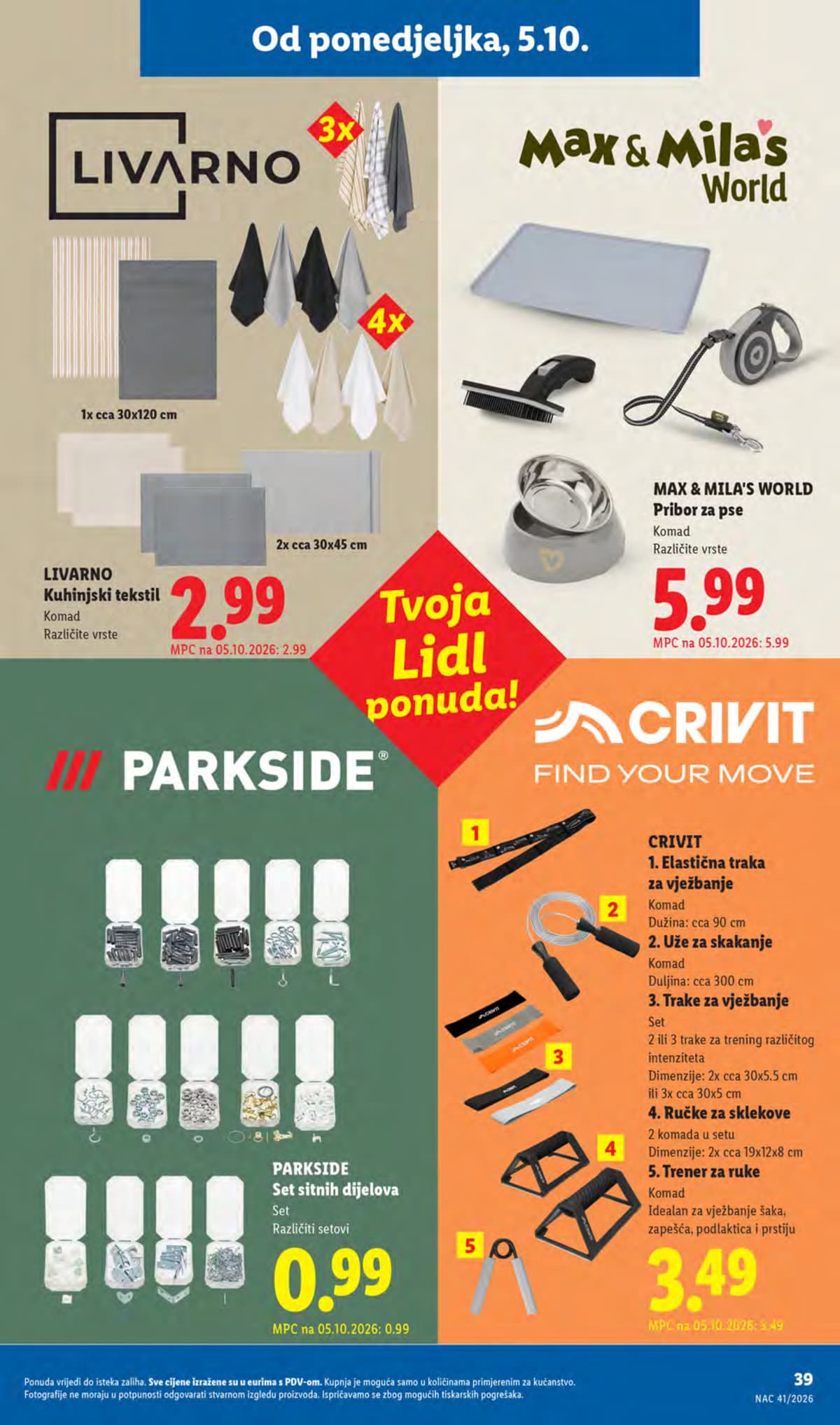 Stranica 39. Lidl kataloga - Tjedna Akcija od 05.10.2026.