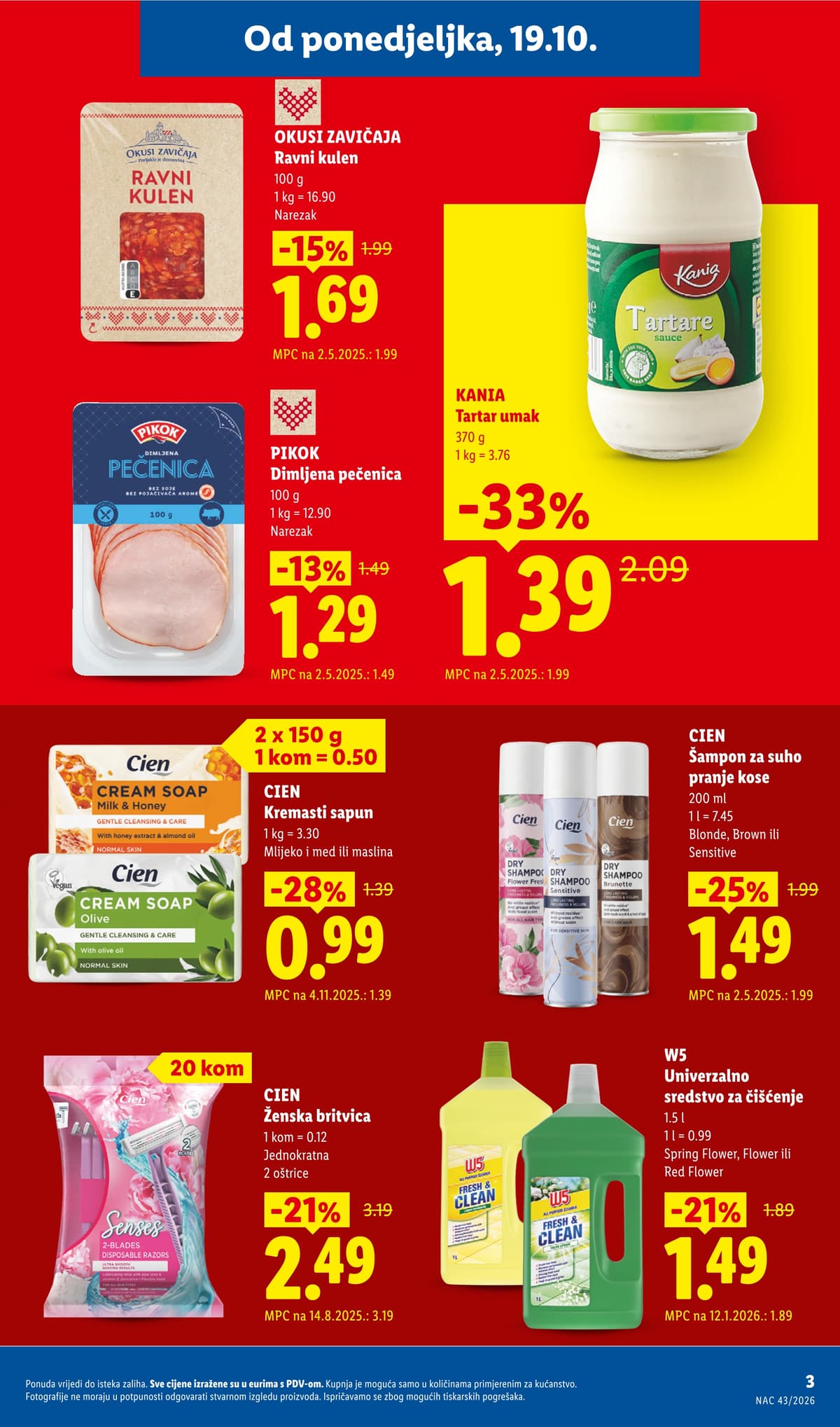 Stranica 3. Lidl kataloga - Tjedna Akcija od 16.10.2026.