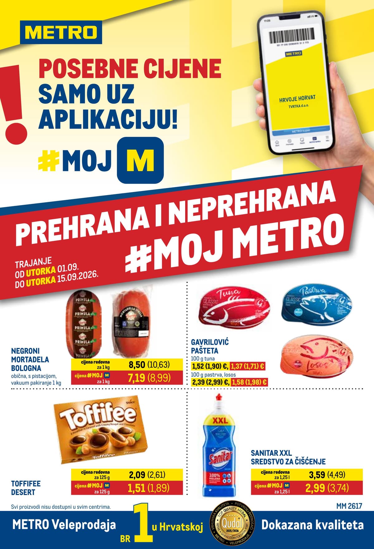 Stranica 1. Metro kataloga - Prehrana i neprehrana od 31.08.2026.