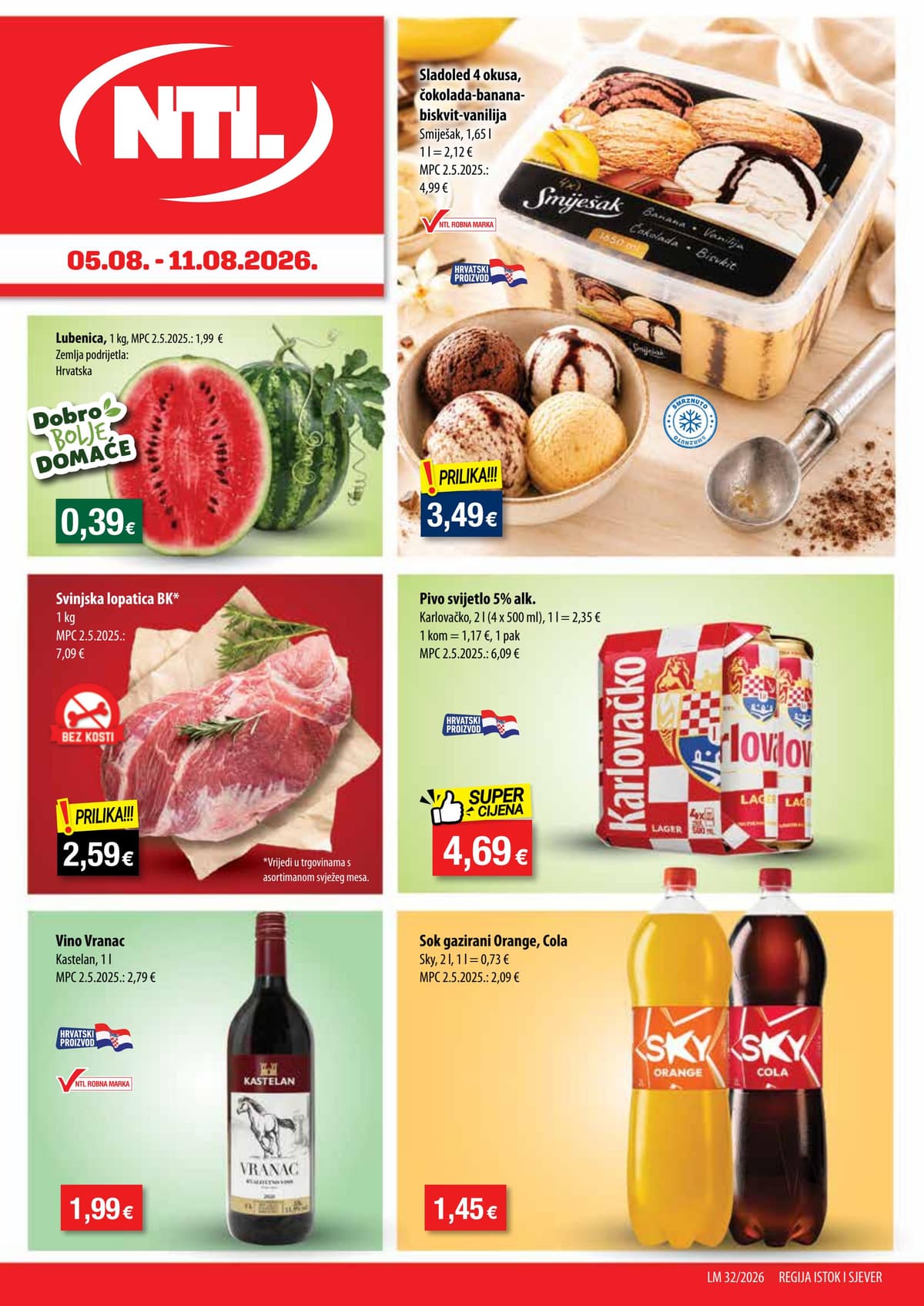 Stranica 1. NTL kataloga - Tjedna Akcija od 08.08.2026.