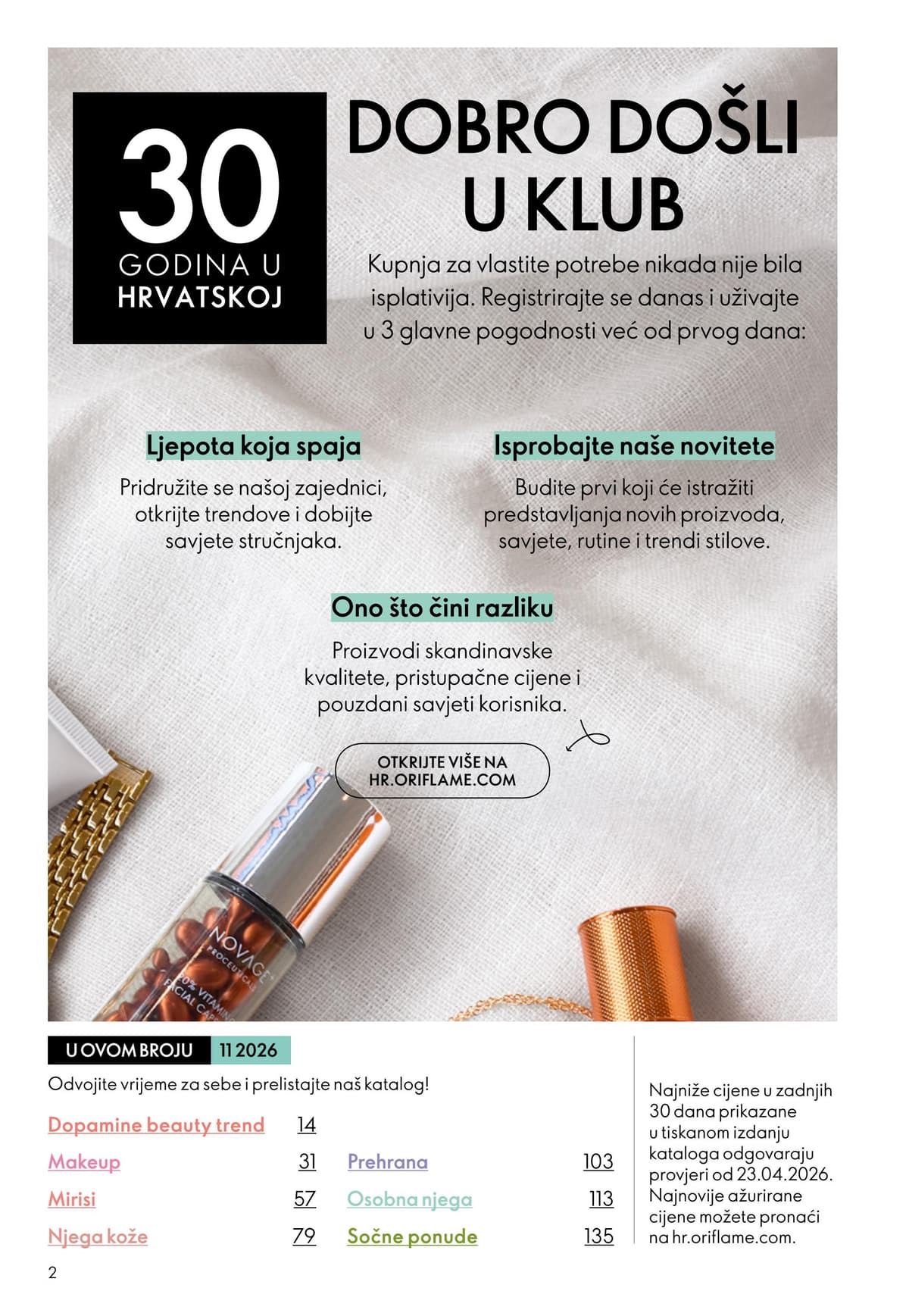 Stranica 2. Oriflame kataloga - Kolovoz 2026. od 02.08.2026.