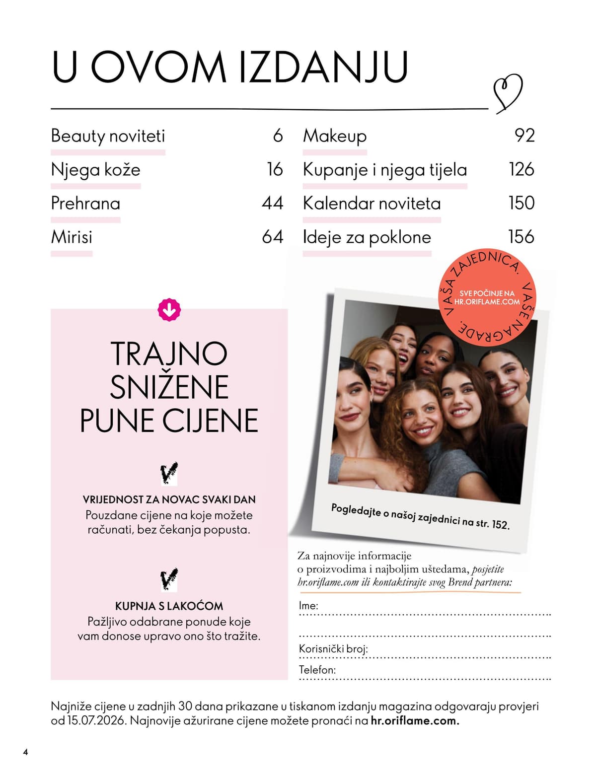 Stranica 4. Oriflame kataloga - Listopad 2026 od 16.10.2026.
