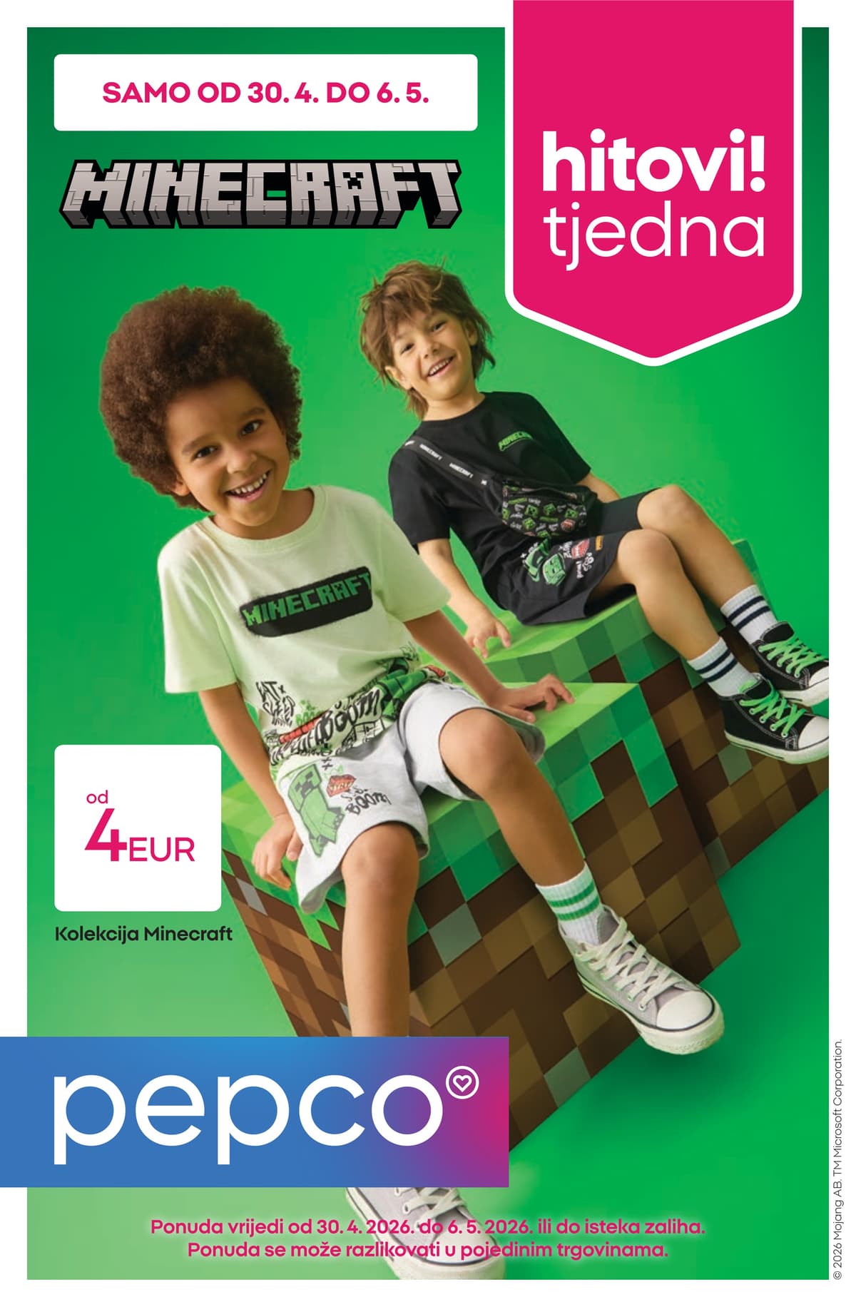 Stranica 1. Pepco kataloga - Minecraft od 30.04.2026.