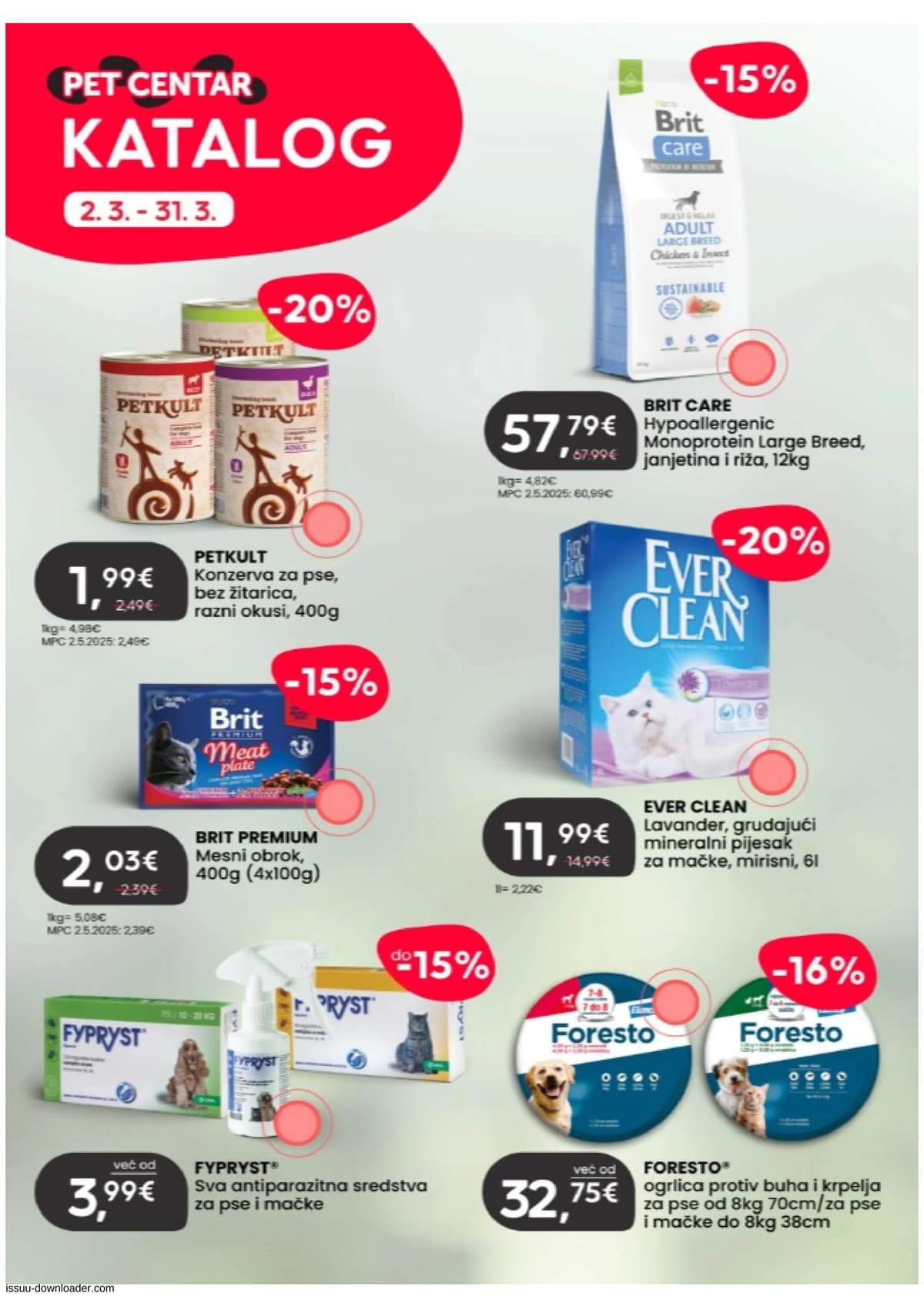 Stranica 1. Pet Centar kataloga - Ožujak 2026.