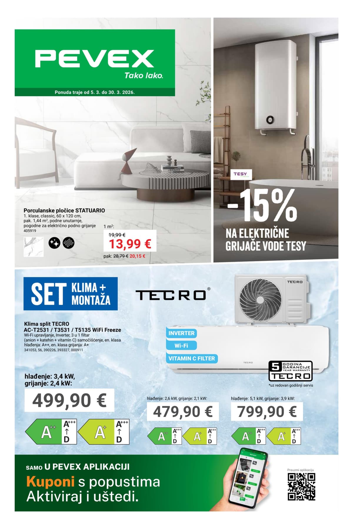Stranica 1. Pevex kataloga - Opremanje Ožujak 2026. od 15.03.2026.