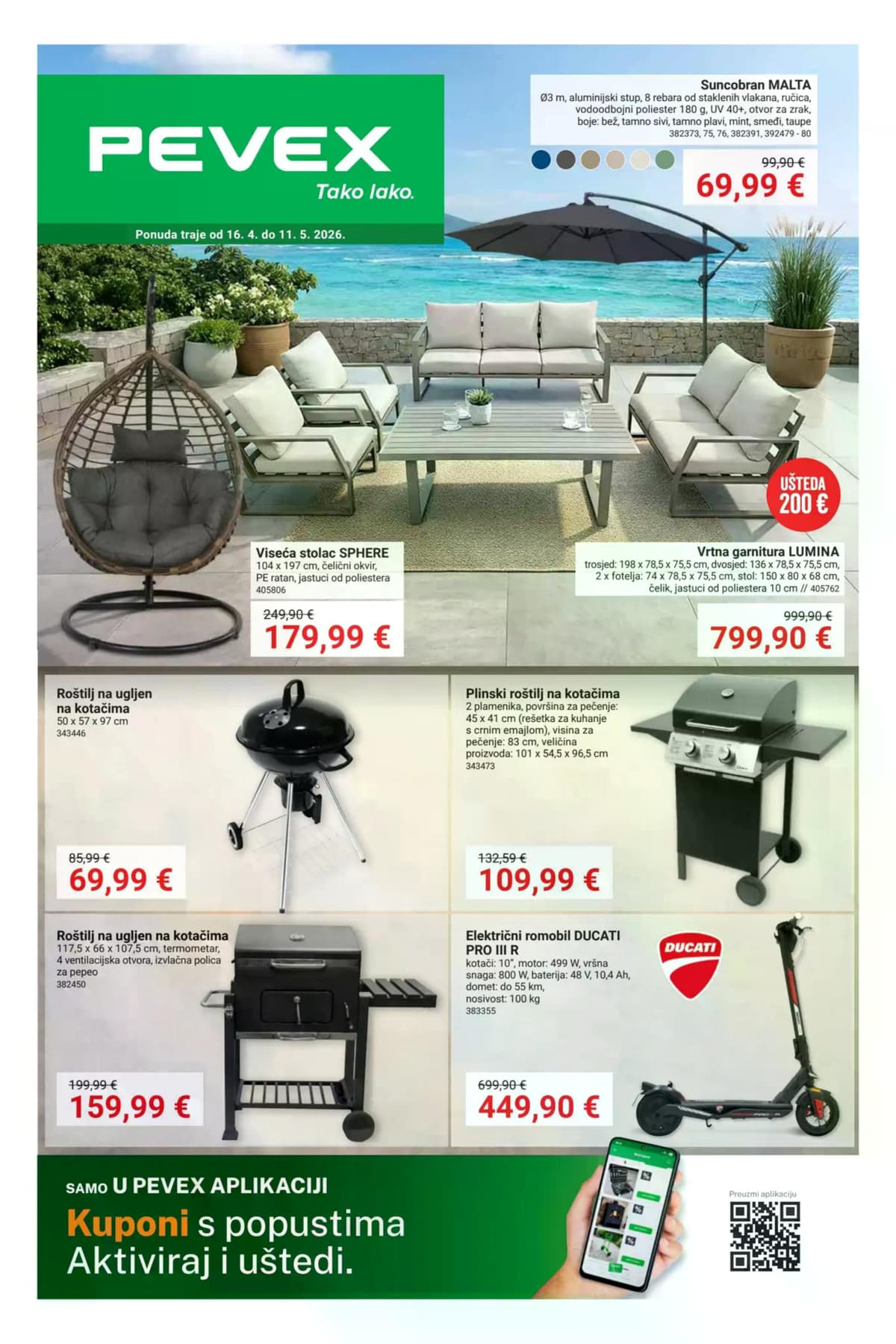 Stranica 1. Pevex kataloga - Roštilj i Rekreacija od 16.04.2026.