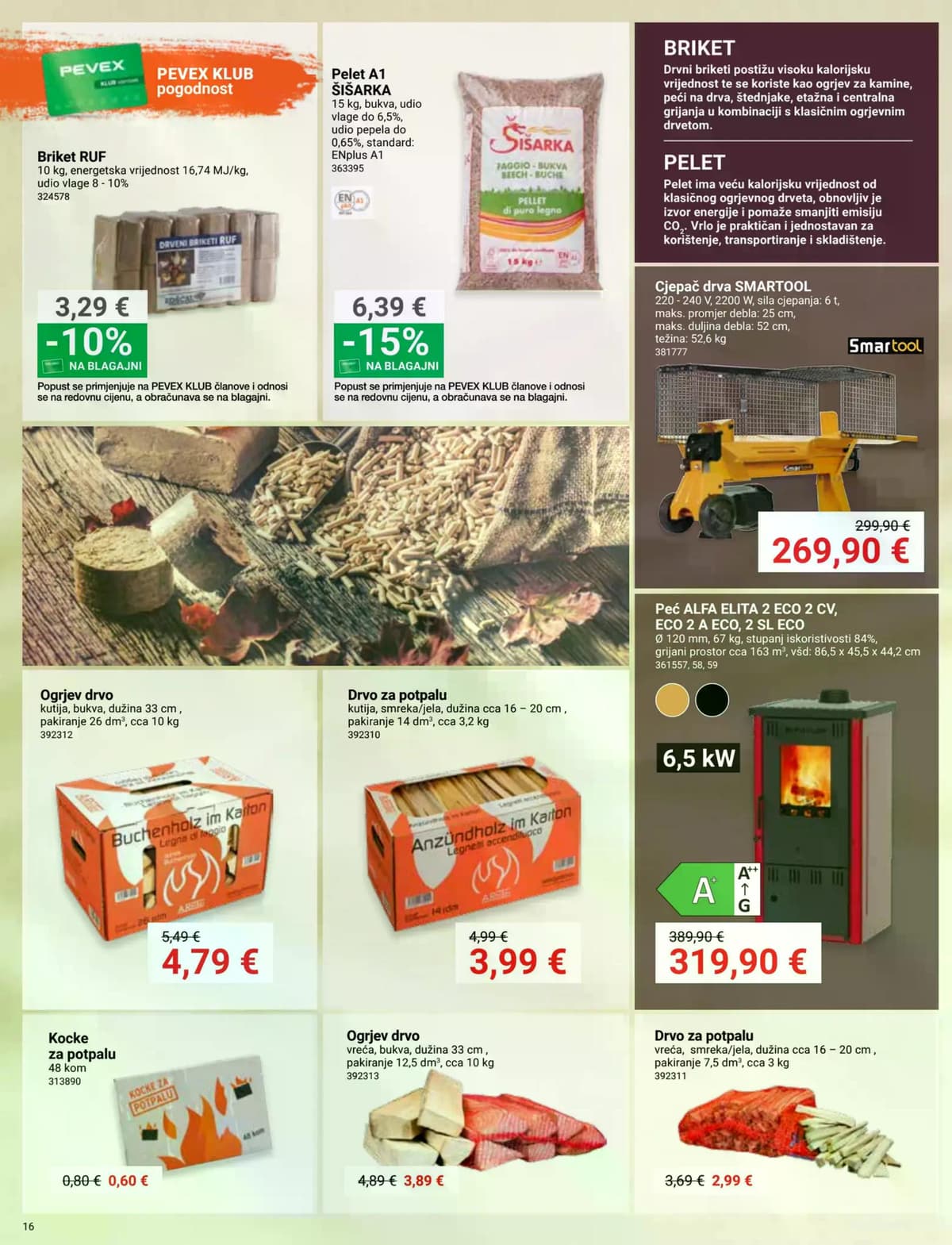 Stranica 16. Pevex kataloga - Vruće cijene peći i ogrjeva od 25.07.2026.
