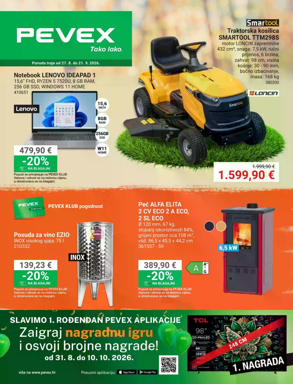 Stranica 1. Pevex kataloga - Rujan 2026. od 28.08.2026.