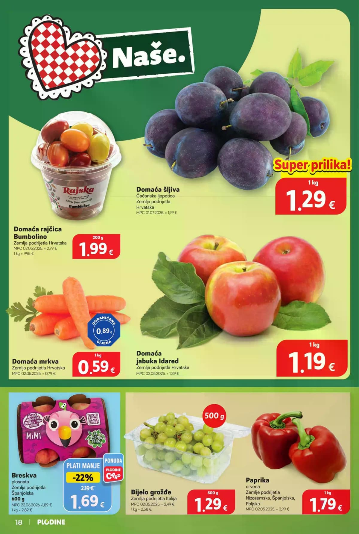Stranica 18. Plodine kataloga - Tjedna Akcija od 25.07.2026.