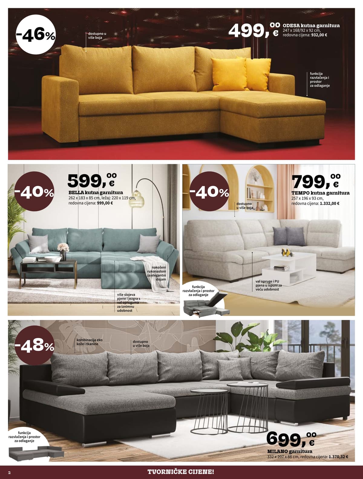 Stranica 2. Prima kataloga - Tvorničke cijene