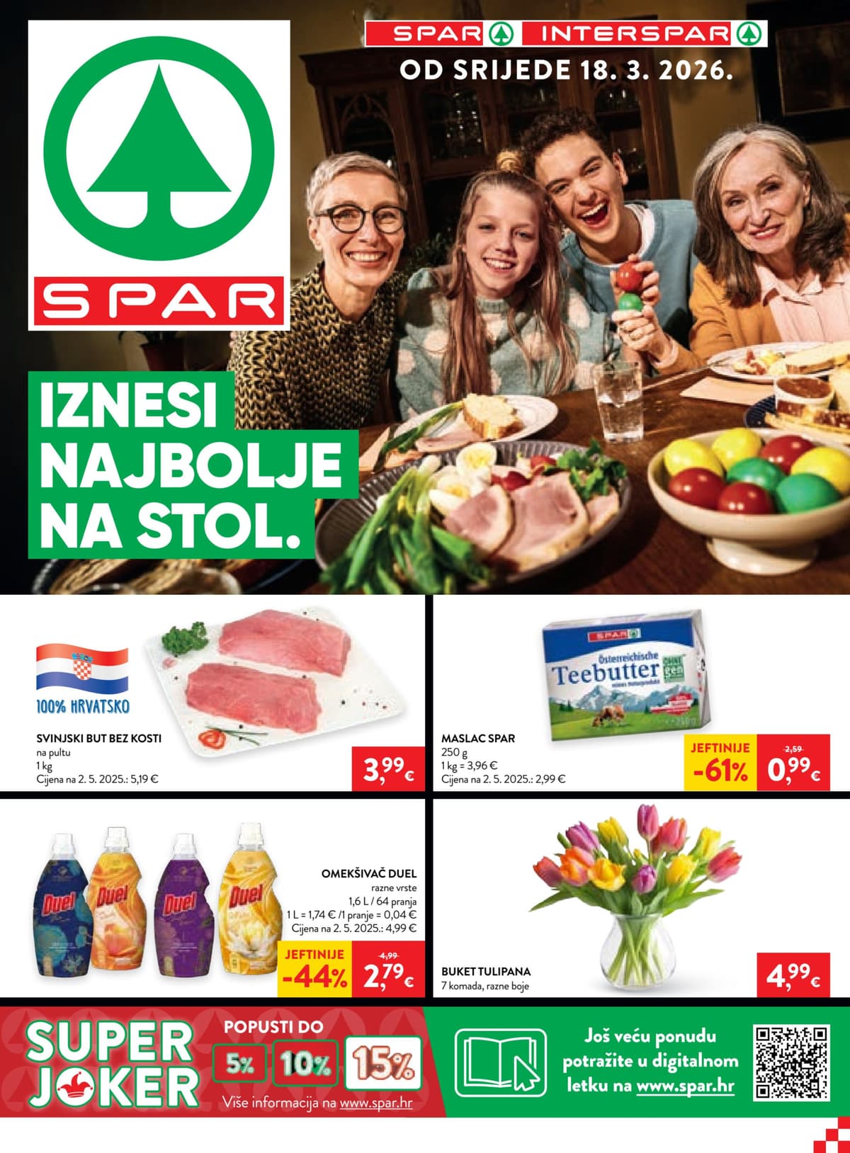 Stranica 1. Spar kataloga - Tjedna Akcija od 15.03.2026.