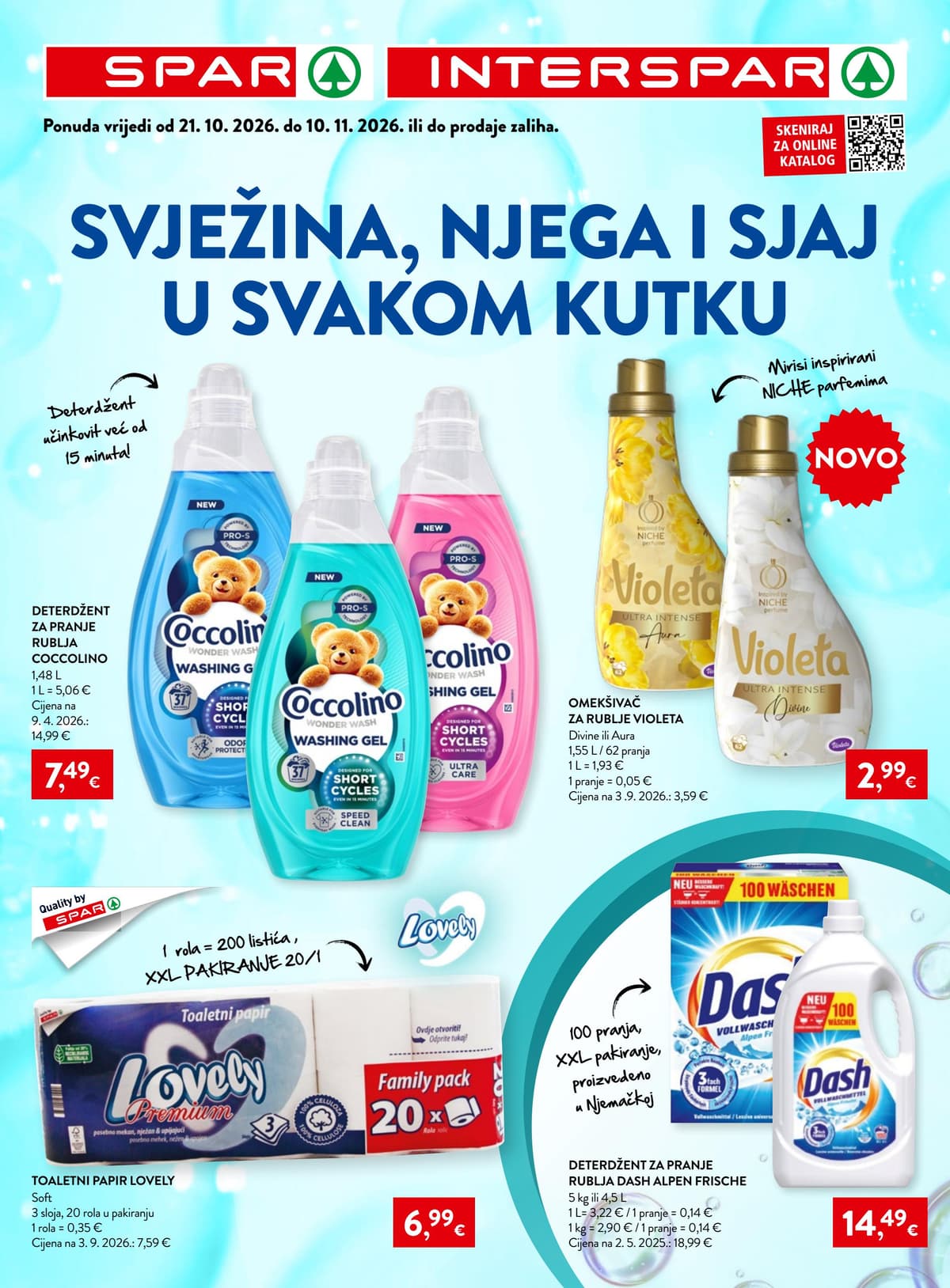 Spar katalog od 21.10.2026. - Svježina, njega i sjaj u svakom trenutku