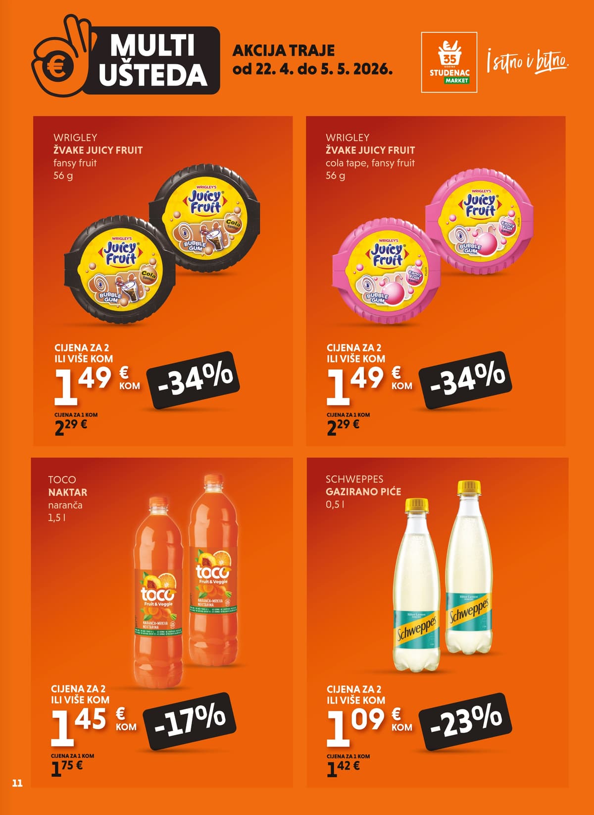 Stranica 11. Studenac kataloga - Multi Ušteda od 22.04.2026.