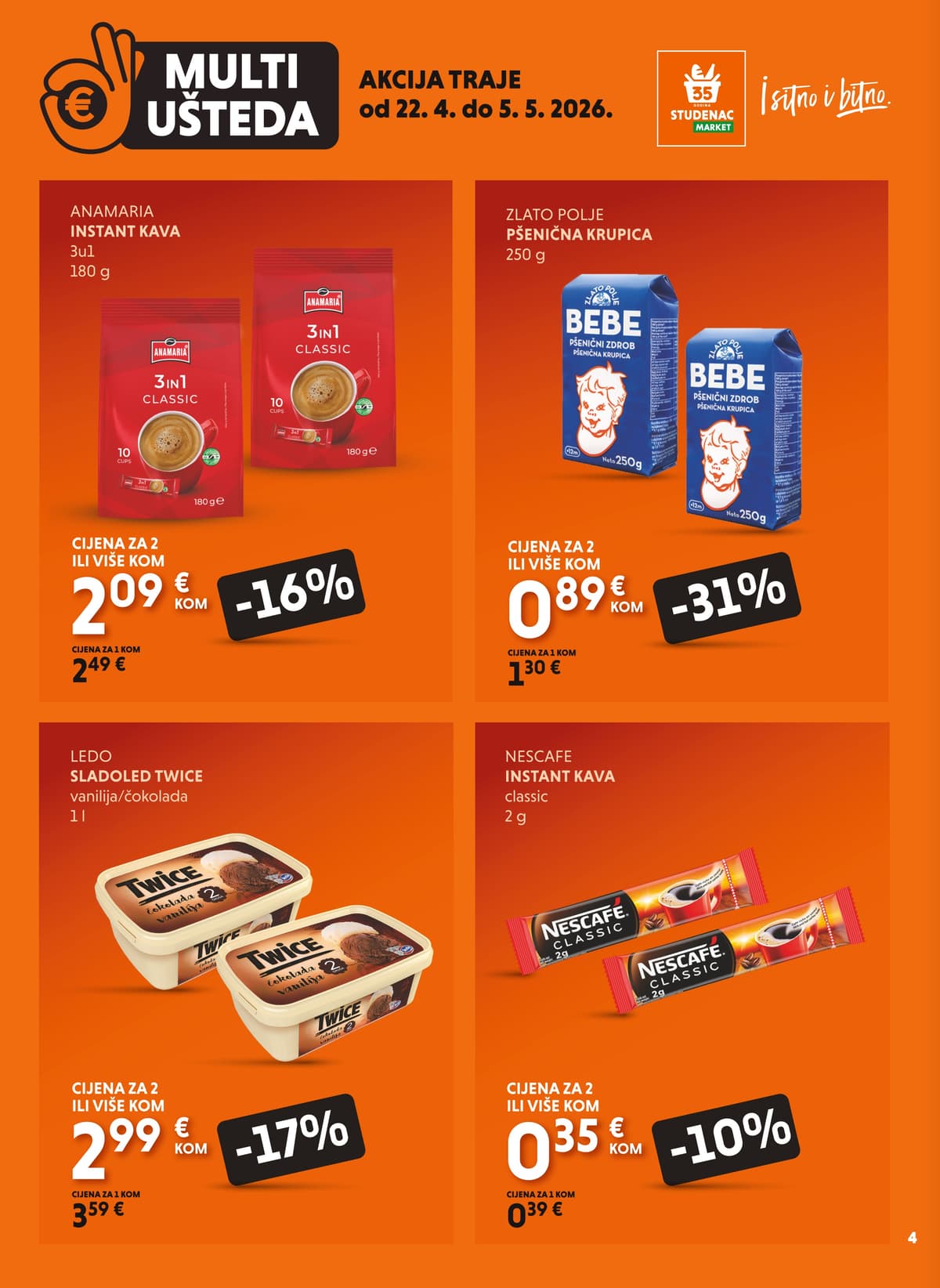 Stranica 4. Studenac kataloga - Multi Ušteda od 22.04.2026.