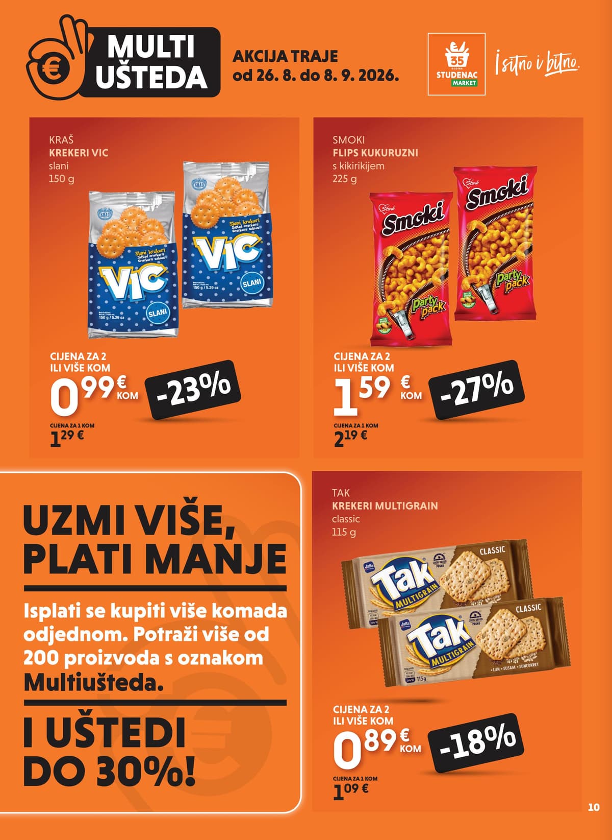 Stranica 10. Studenac kataloga - Multiušteda od 26.08.2026.