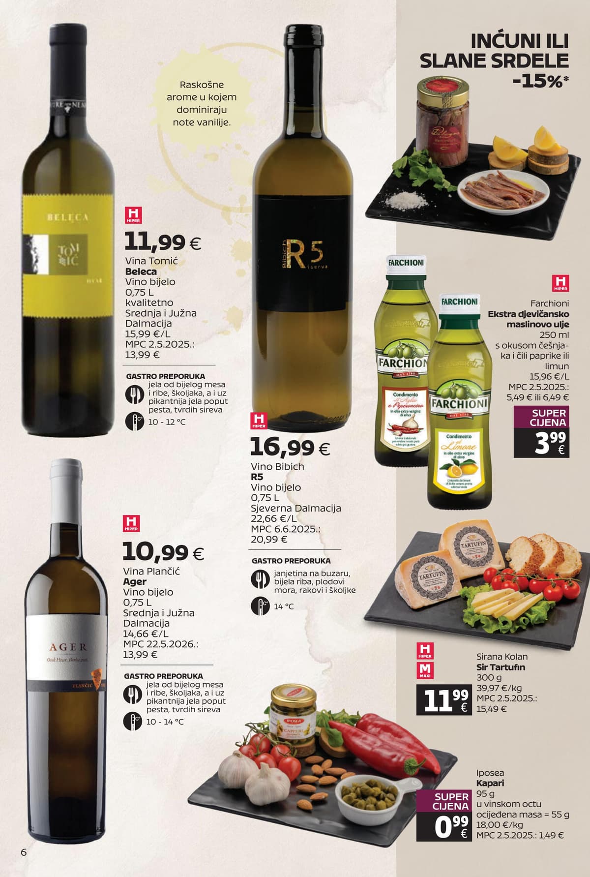 Stranica 6. Tommy kataloga - Vina i delicije