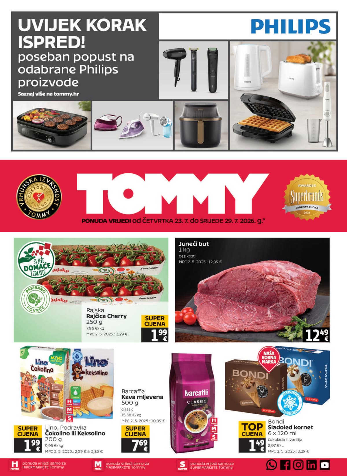 Stranica 1. Tommy kataloga - Tjedna Akcija od 23.07.2026.