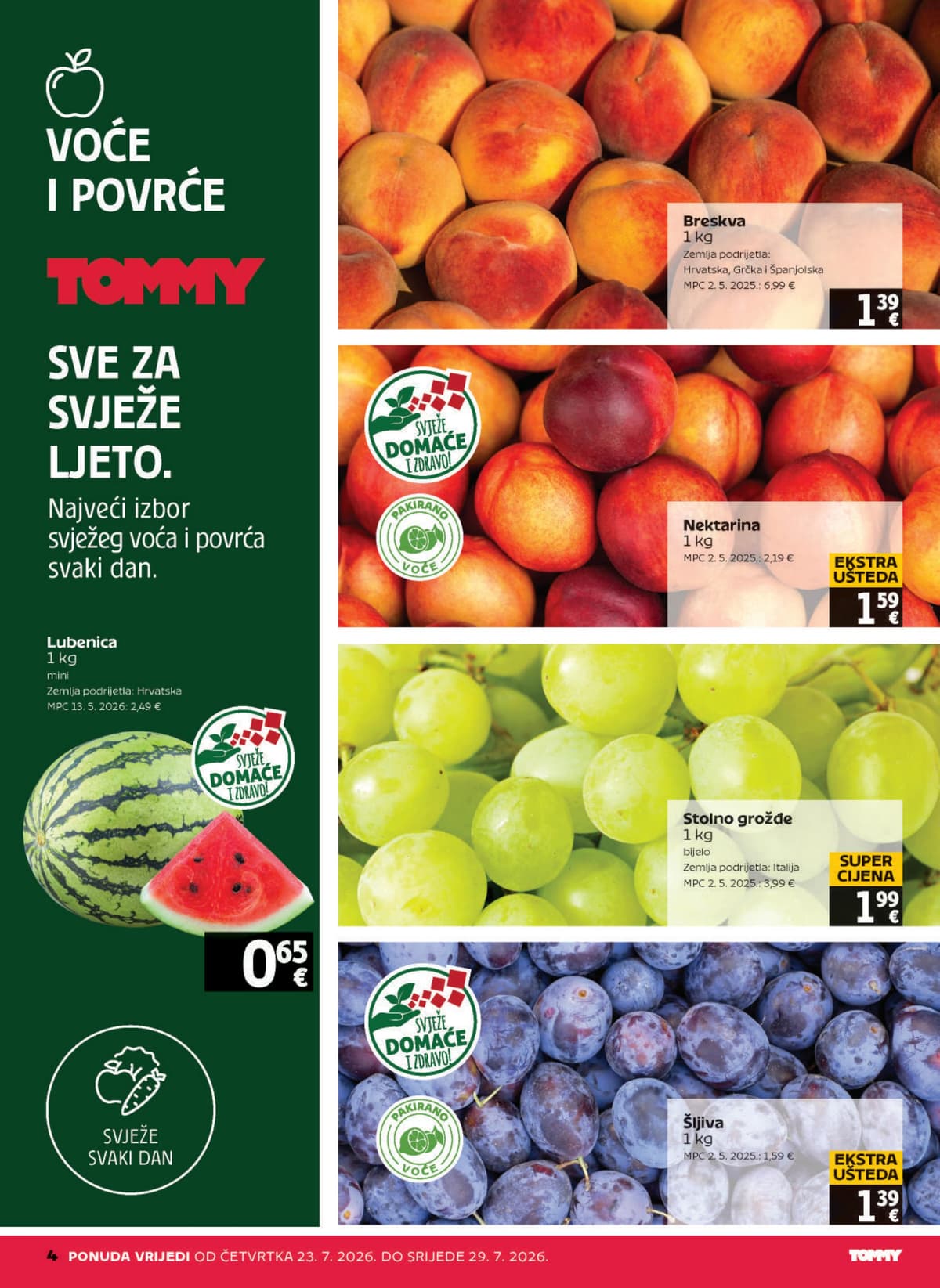 Stranica 4. Tommy kataloga - Tjedna Akcija od 23.07.2026.