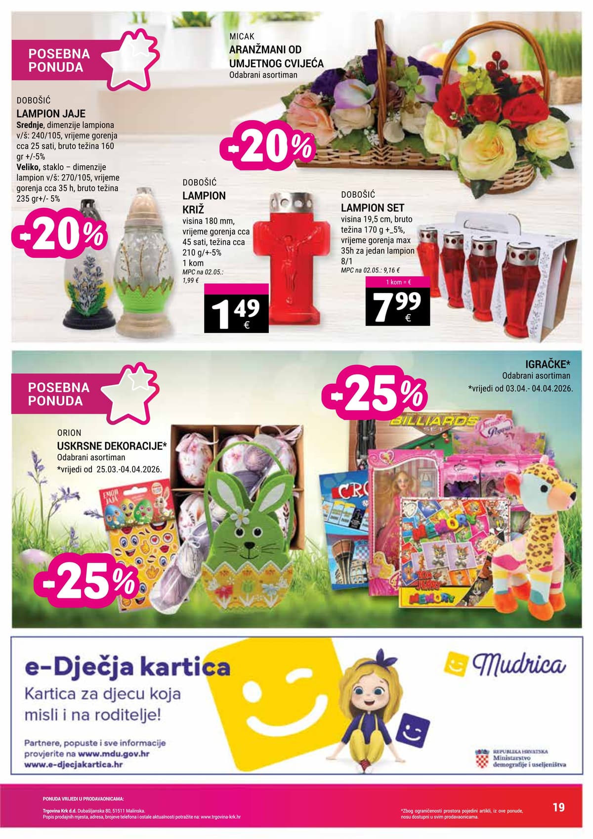 Stranica 19. Trgovina Krk kataloga - Tjedna Akcija od 20.03.2026.