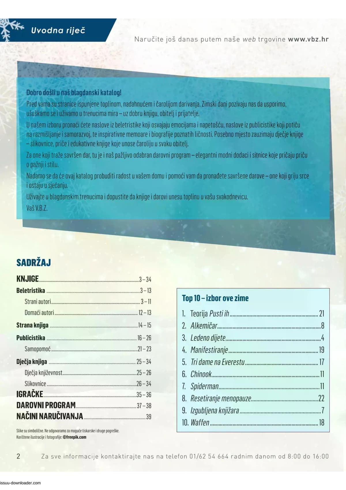 Stranica 2. VBZ kataloga - Božični katalog od 27.02.2026.