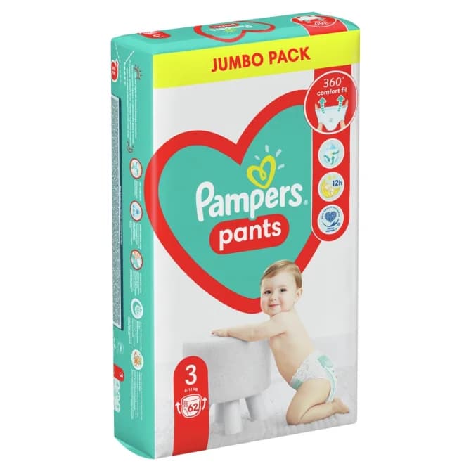 Pampers pelene gaćice 32 do 62 komada Akcija u trgovini Plodine