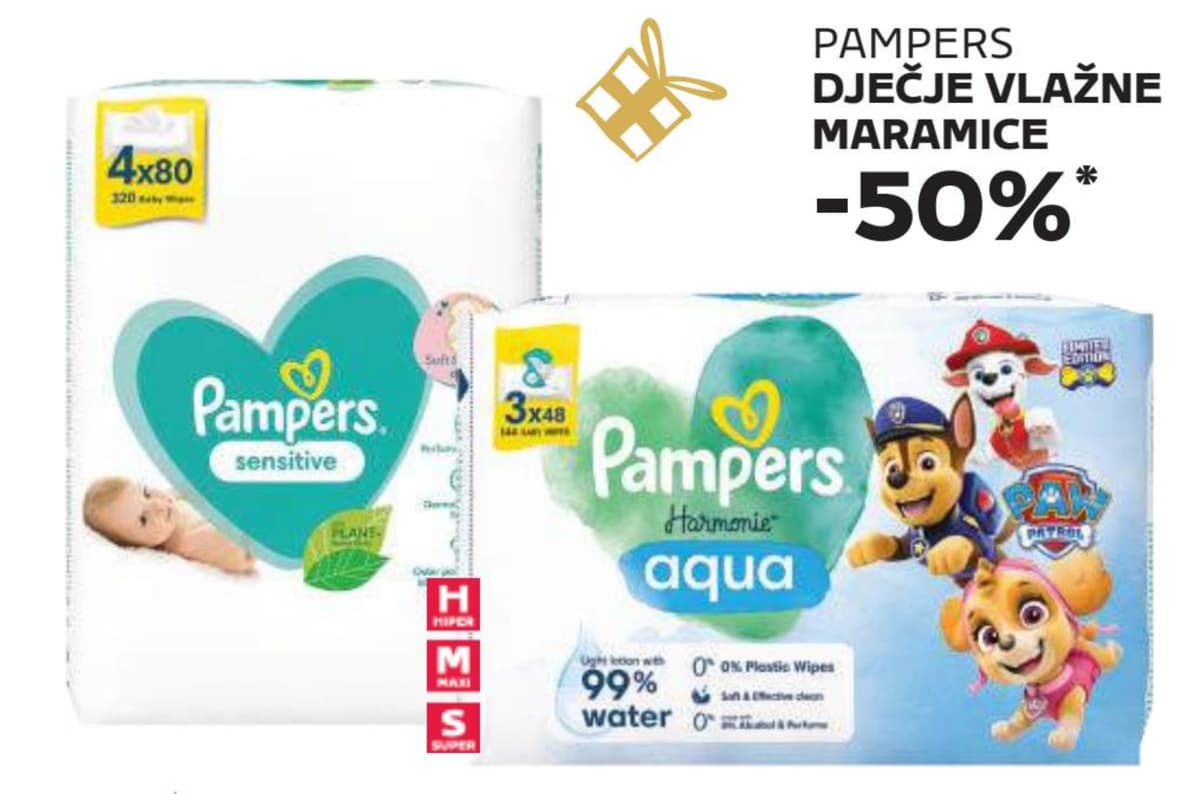Pampers Dječje vlažne maramice Akcija u trgovini Tommy