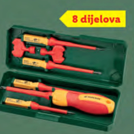 Parkside odvijači 8 dijelova Akcija u trgovini Lidl