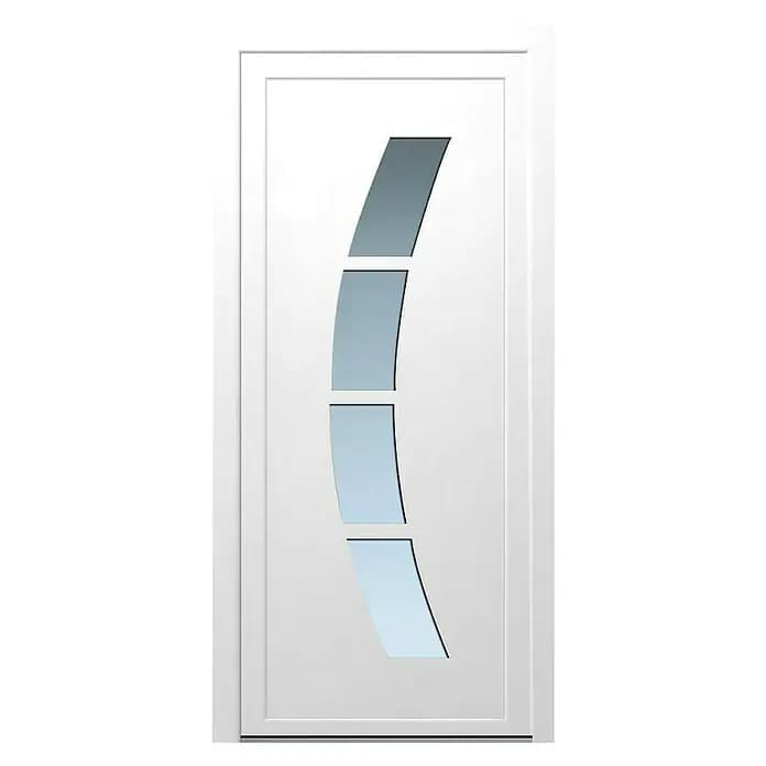 PVC ulazna vrata Milano KF740 bijela š 110 x v 210 cm Akcija u trgovini Bauhaus