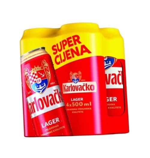 Karlovačko pivo svijetlo 2 l (4 x 500 ml) Akcija u trgovini NTL