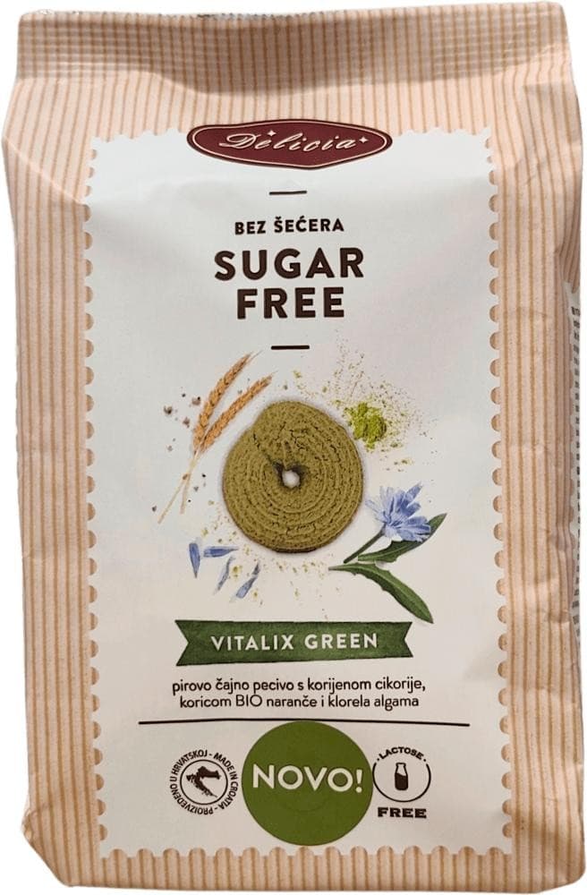 Delicia keksi bez šećera Vitalix Green 200 g Akcija u trgovini Dm
