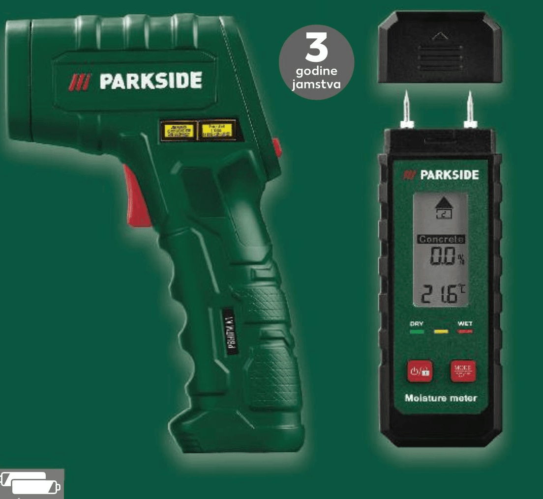 Parkside uređaj za mjerenje vlage i infracrveni termometar Akcija u trgovini Lidl