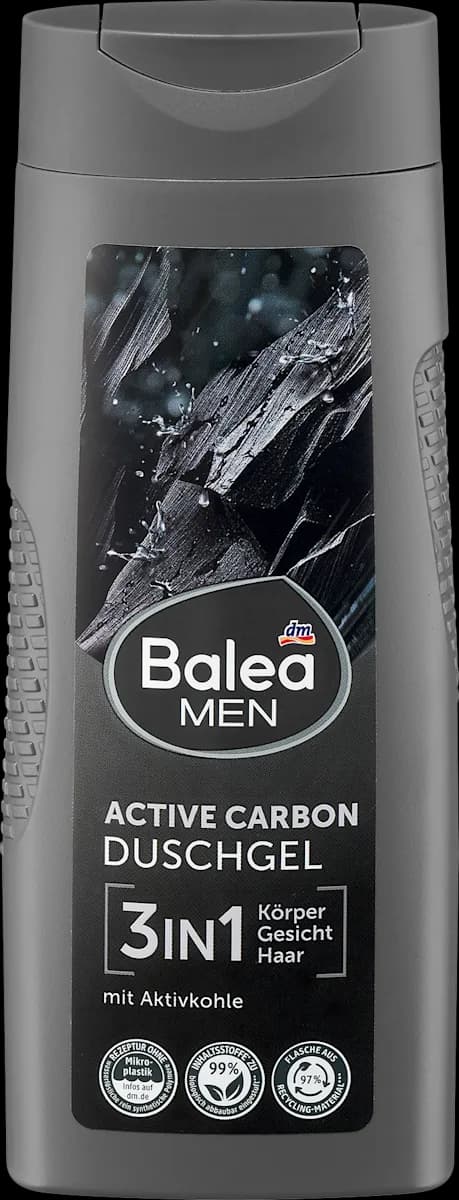 Balea MEN gel za tuširanje Active Carbon 300 ml Akcija u trgovini Dm