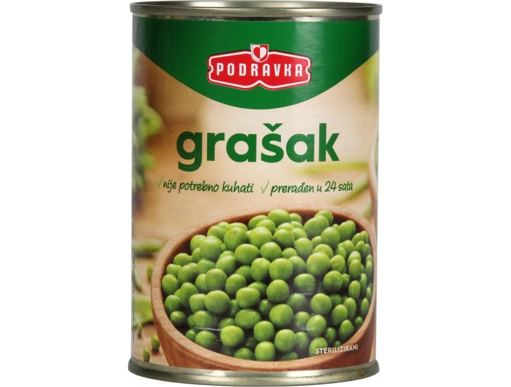 PODRAVKA Grašak 420g Akcija u trgovini Pivac