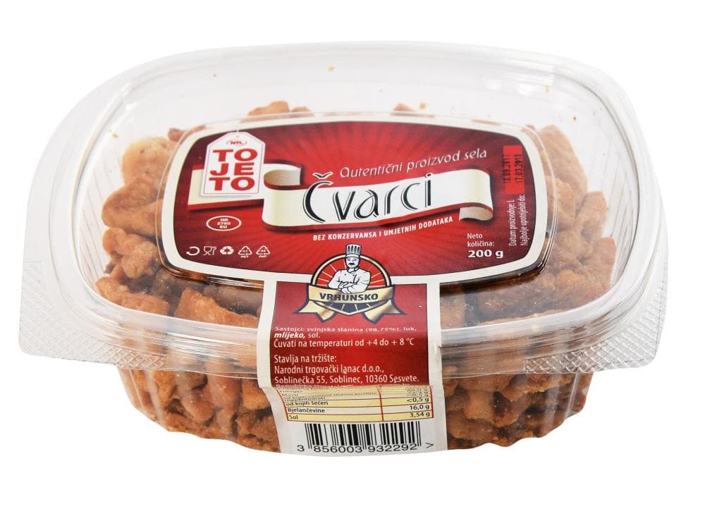 ToJeTo Čvarci 200 g Akcija u trgovini NTL