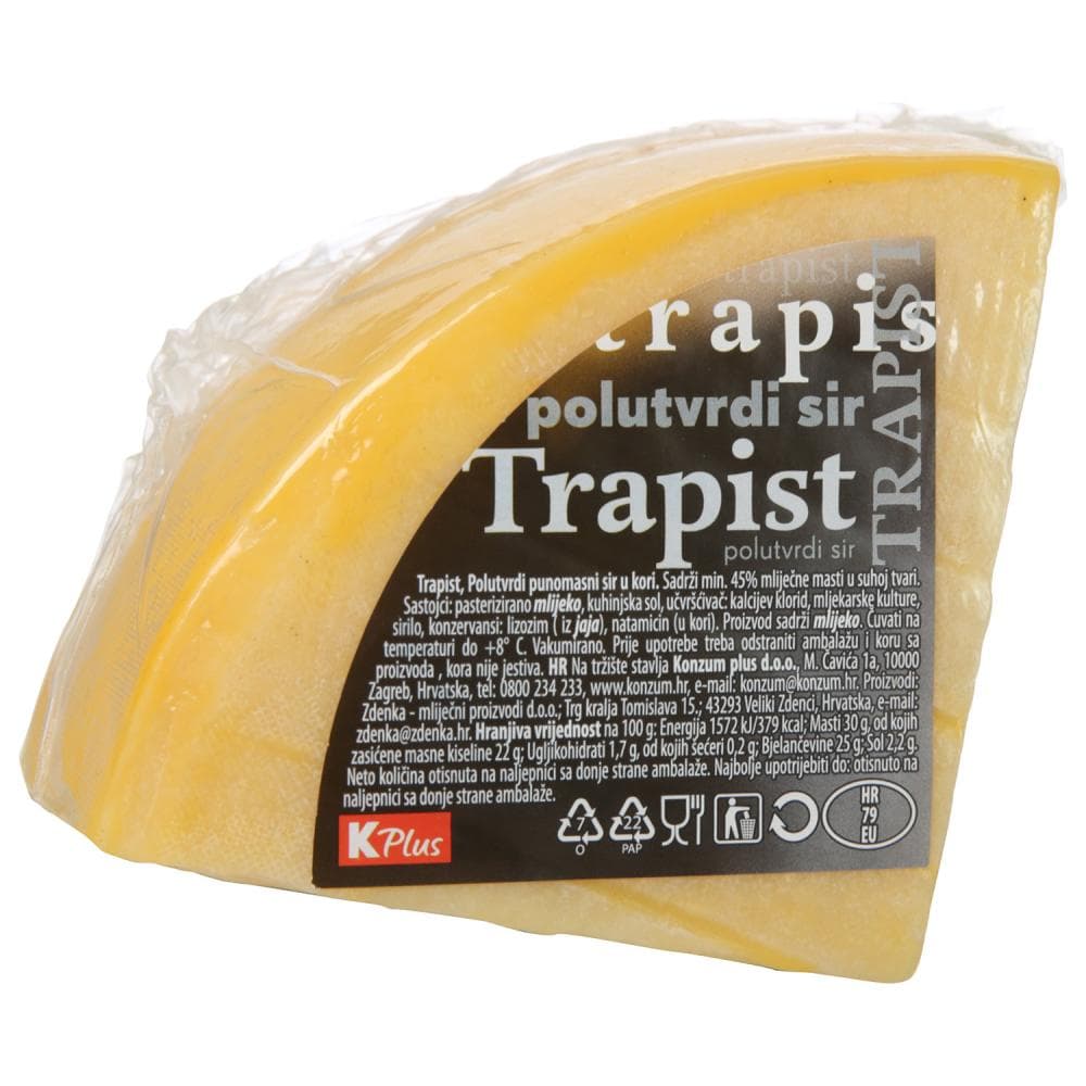 K Plus Trapist sir 1kg Akcija u trgovini Konzum