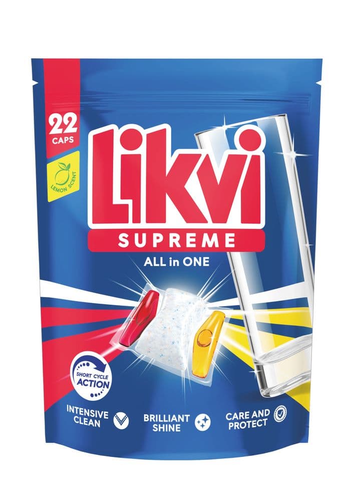 Likvi Kapsule za strojno pranje posuđa Supreme All in One 22 komada Akcija u trgovini Plodine
