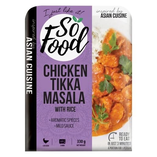 So Food piletina Tikka Masala s rižom 330 g Akcija u trgovini Spar