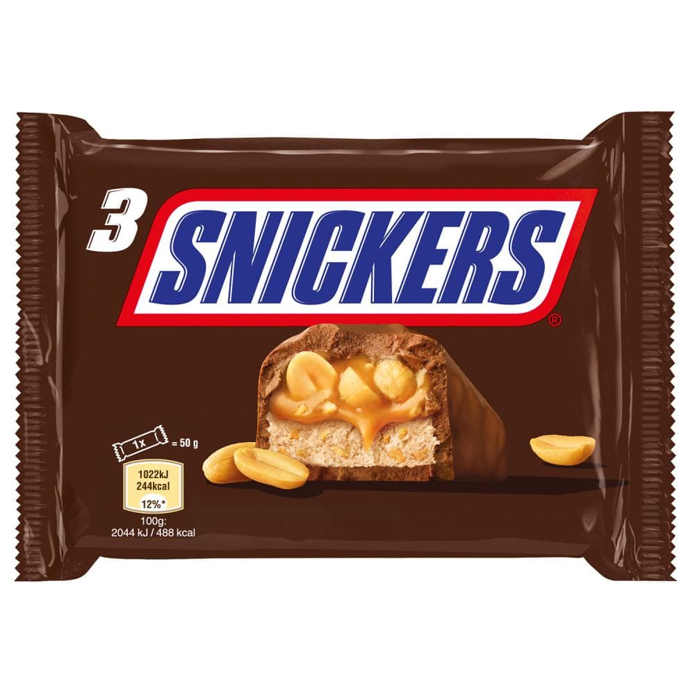 Snickers Čokolada 3 pack, 150 g Akcija u trgovini Studenac