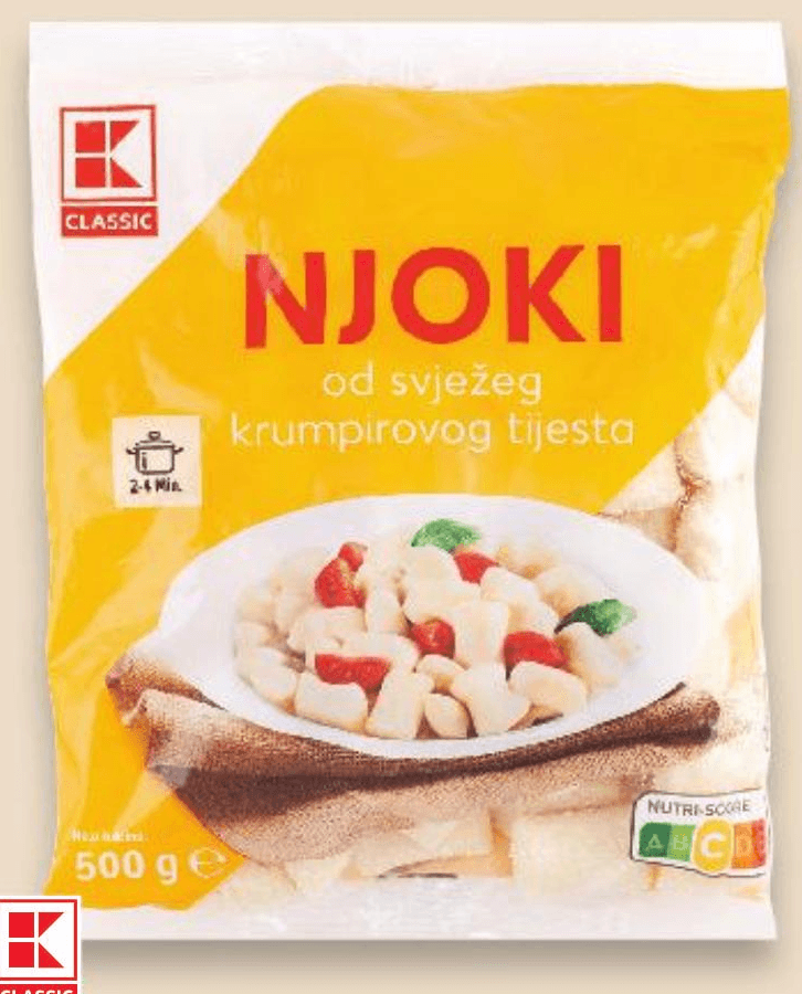 Njoki od krumpirovog tijesta 500 g K Classic Akcija u trgovini Kaufland