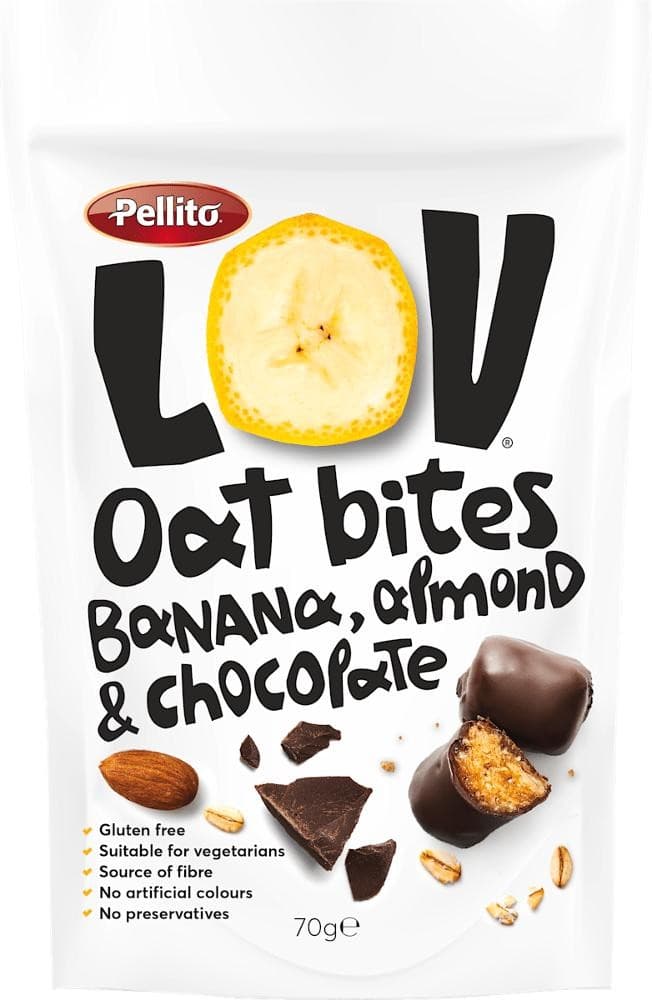 Pellito zalogajčić s bananom, bademom i čokoladom 70 g Akcija u trgovini Dm