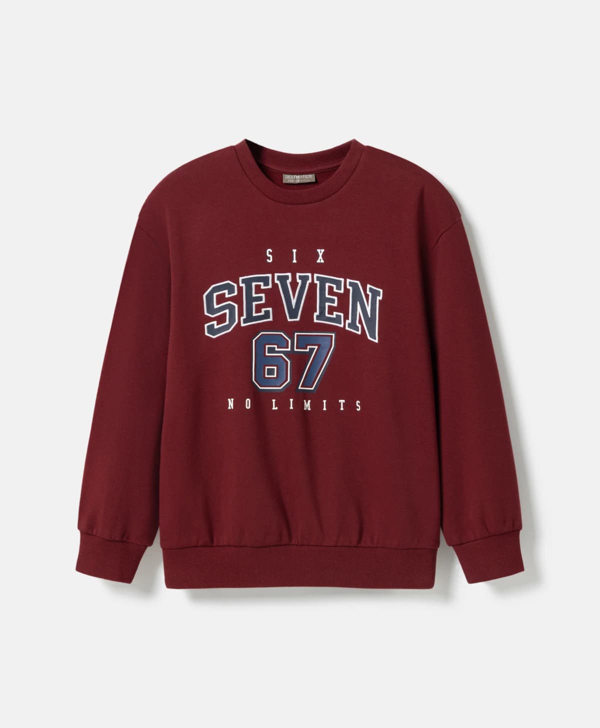 Bluza za dječake bordocrvena s motivom 67 Akcija u trgovini Pepco
