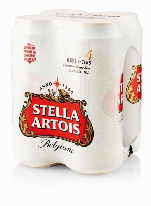 Pivo Stella 4 x 0,5 L Stella Artois Akcija u trgovini Spar